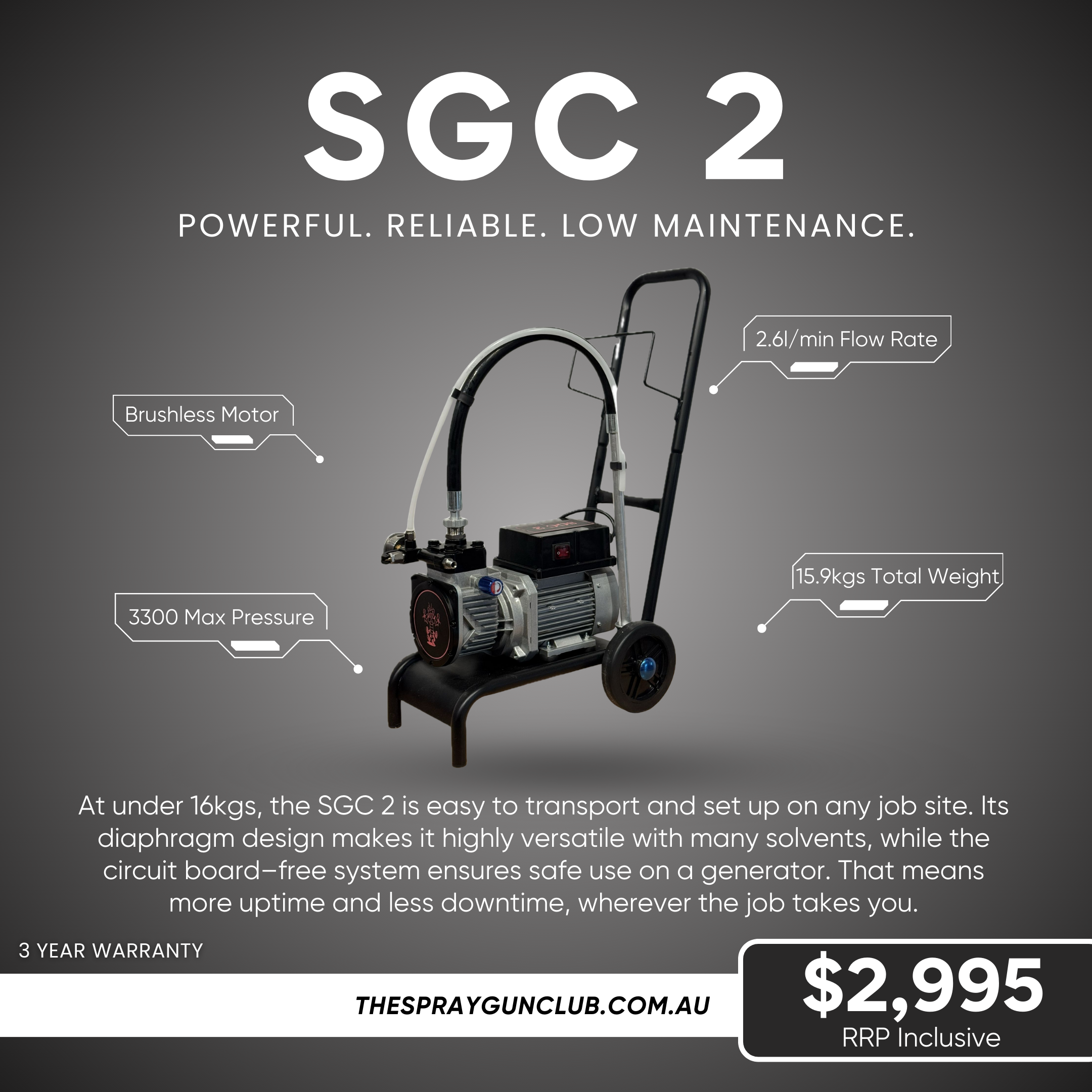 SGC 2, Electric Airless Sprayn Gun