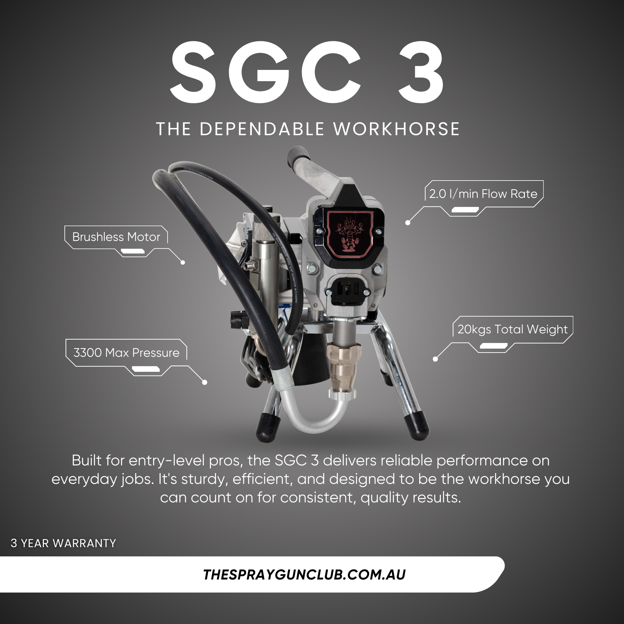 SGC 3 Electric Airless Spray Gun Product Flyer
