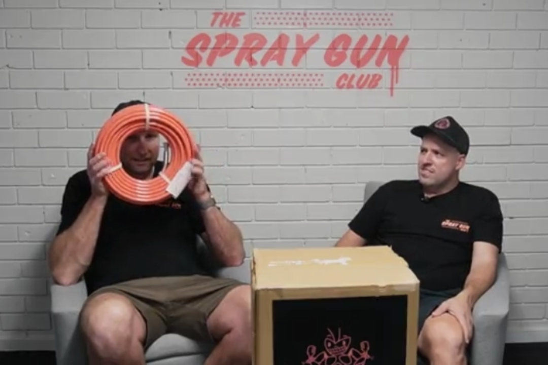 mitch and Toddy fro the U SPray podcast announcing new products in the studio